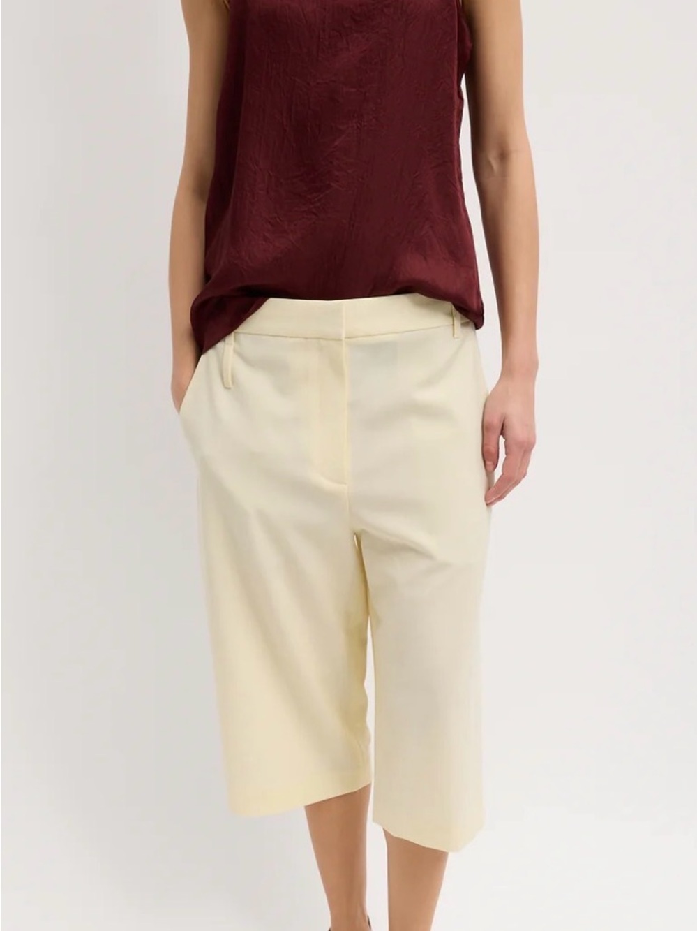 Tibi Tropical Wool Short Ivory 12 - Picture 2 of 7